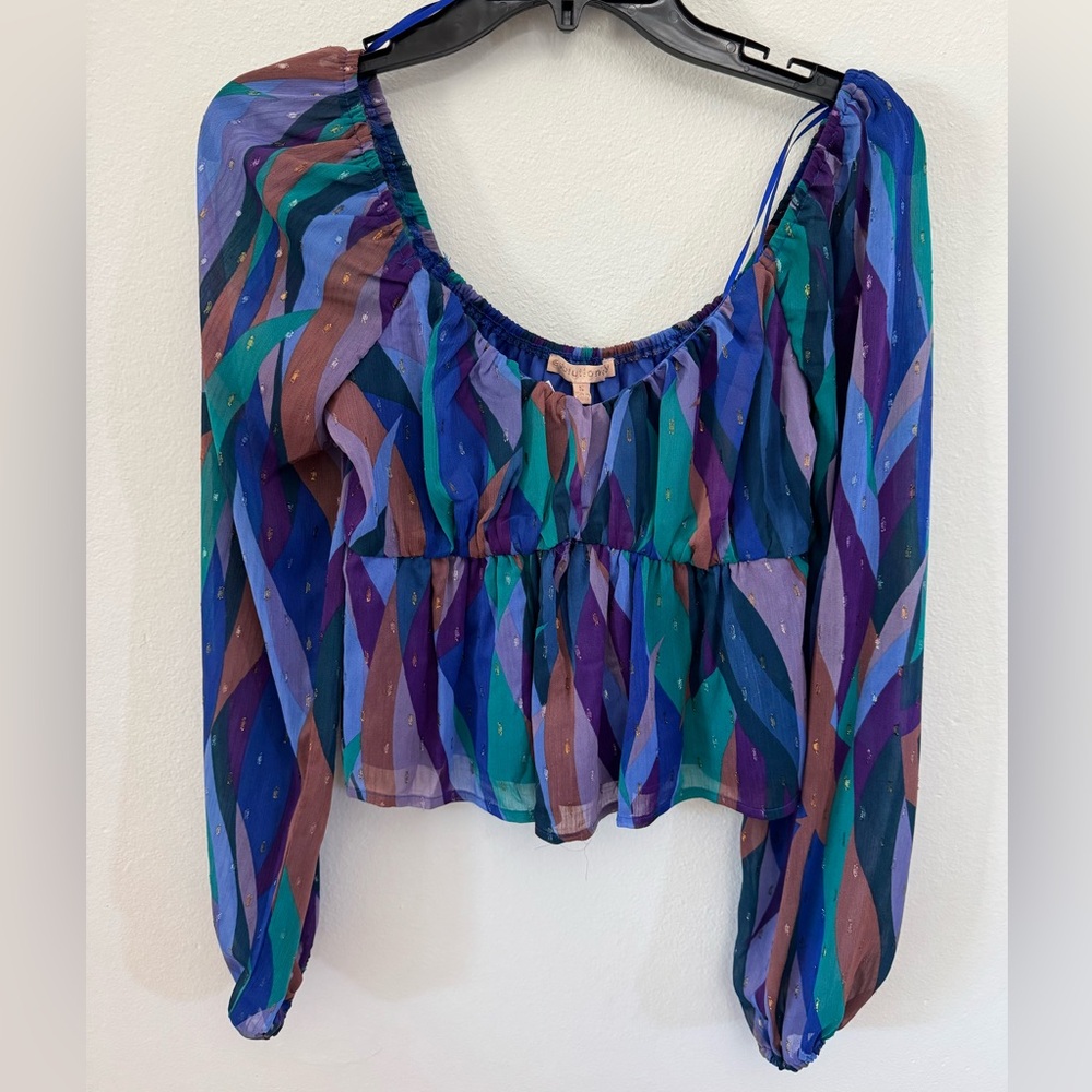 Multicolor Blouse Peplum blouse